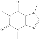 Chemical structure of caffeine