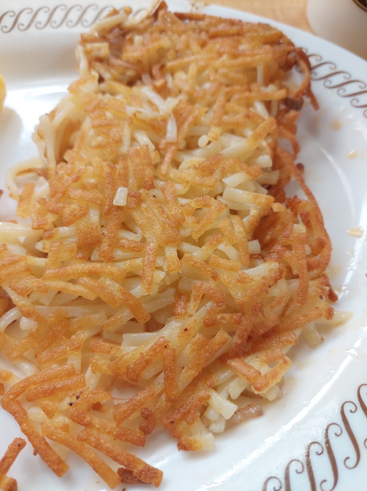 plate of hashbrowns from the Waffle House