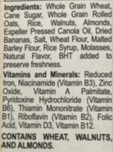 Detailed list of 27 ingredients